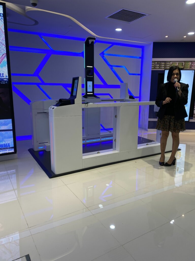 Sharon Teh Fernandez, Head of Marketing & Corporate Communications presents the innovative technologies at the NEC's CEC.