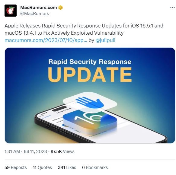 Users need to check if their Apple product needs updates. 