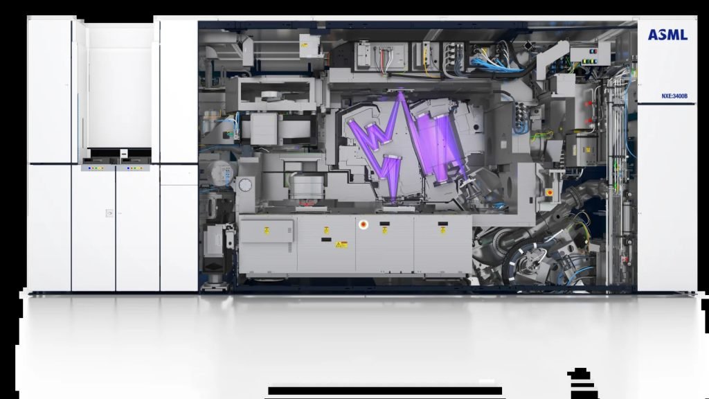 Immersion DUV lithography machine on a semiconductor production line, as China's DUV lithography push moves from testing into production